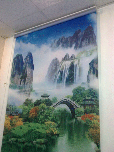 Rèm cuốn tranh phong cảnh